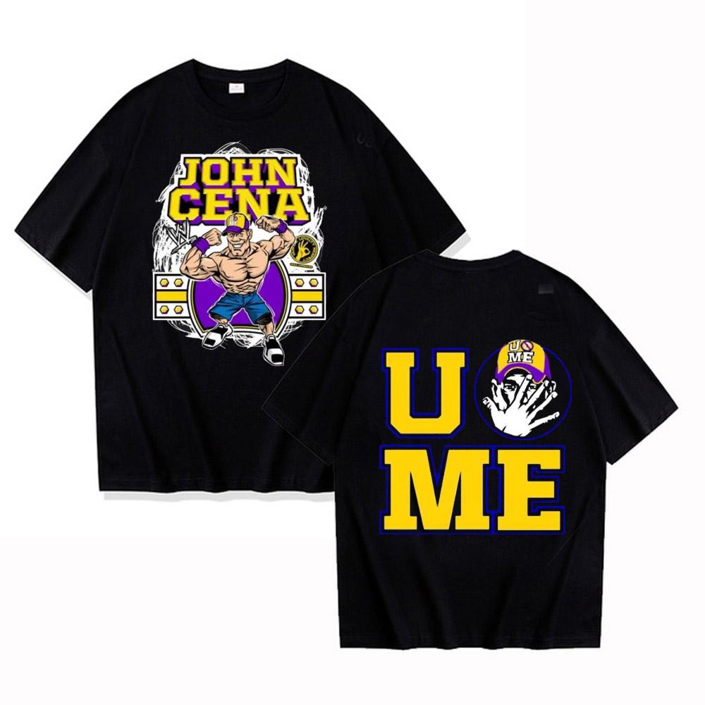 Hochwertiges Baumwoll John Cena Wrestling Unisex T-Shirt Sommer Unisex Oberteile Kurzarm T-Shirt Freizeit Unisex Kleidung