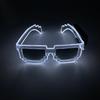 New Design Cool Glowing Mosaic EL Glasses Highly Eye-catching Wireless Eyewear NightClub Props Light up Accessories Neon party