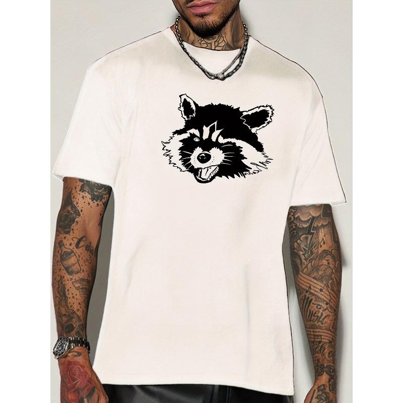 

Мужская футболка с коротким рукавом и китайским принтом - Летняя повседневная футболка с круглым вырезом, Обычный крой для повседневной одежды, Машинная стирка S белый