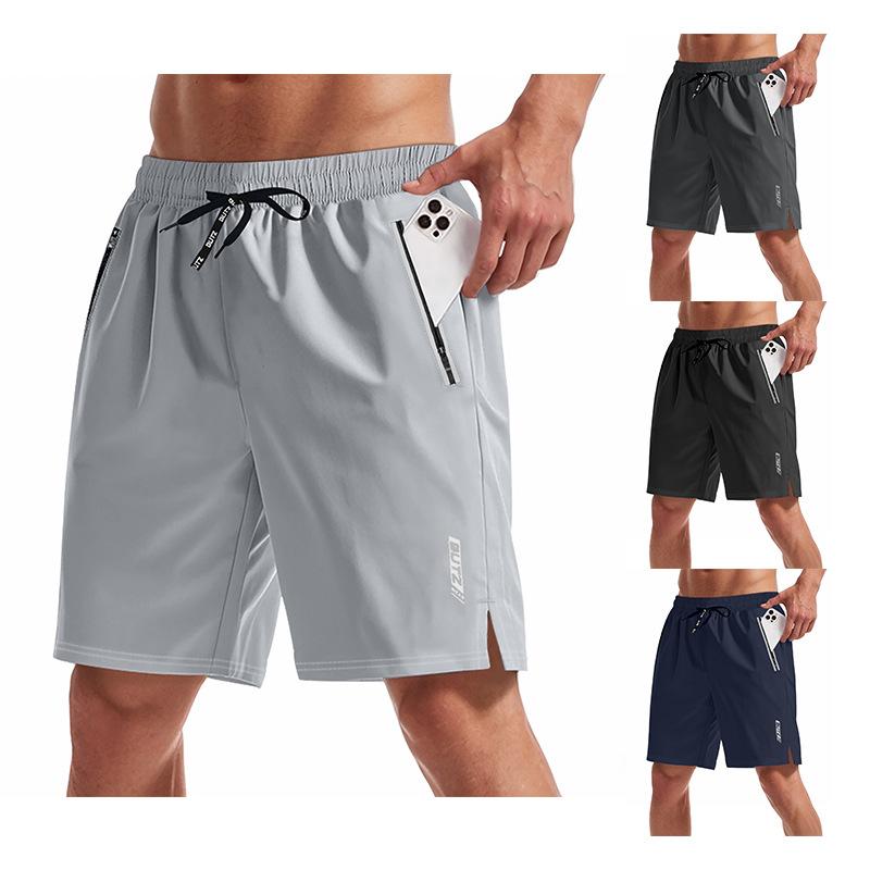 Summer Quick Drying Sports Shorts Five Quarter Pants Micro Elastic Loose Fit for Fitness Men's Shorts
