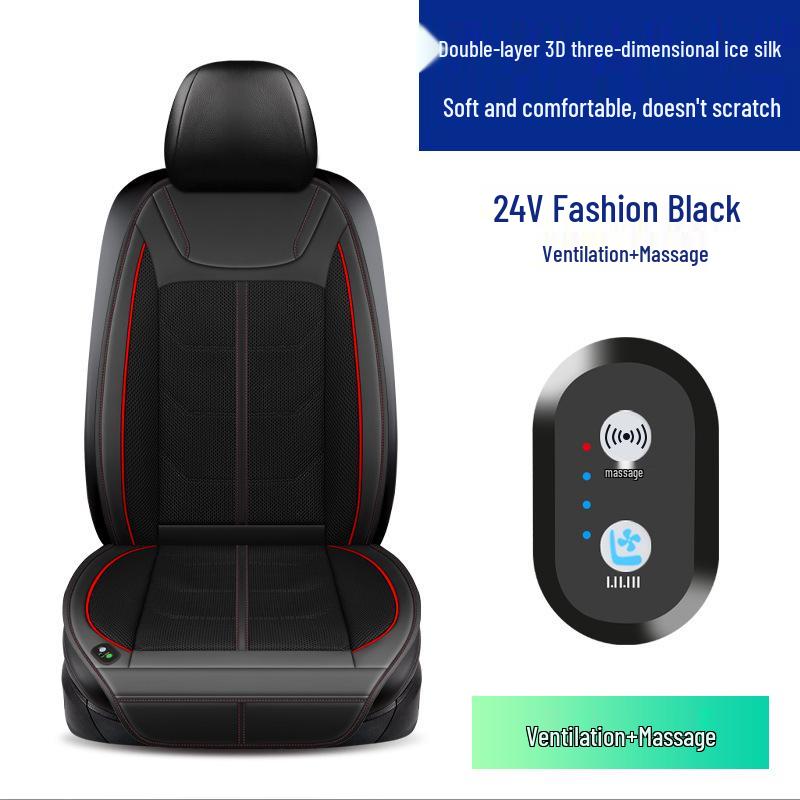 Car Ventilation Cushion with Cooling Airflow and Ice Silk Cover