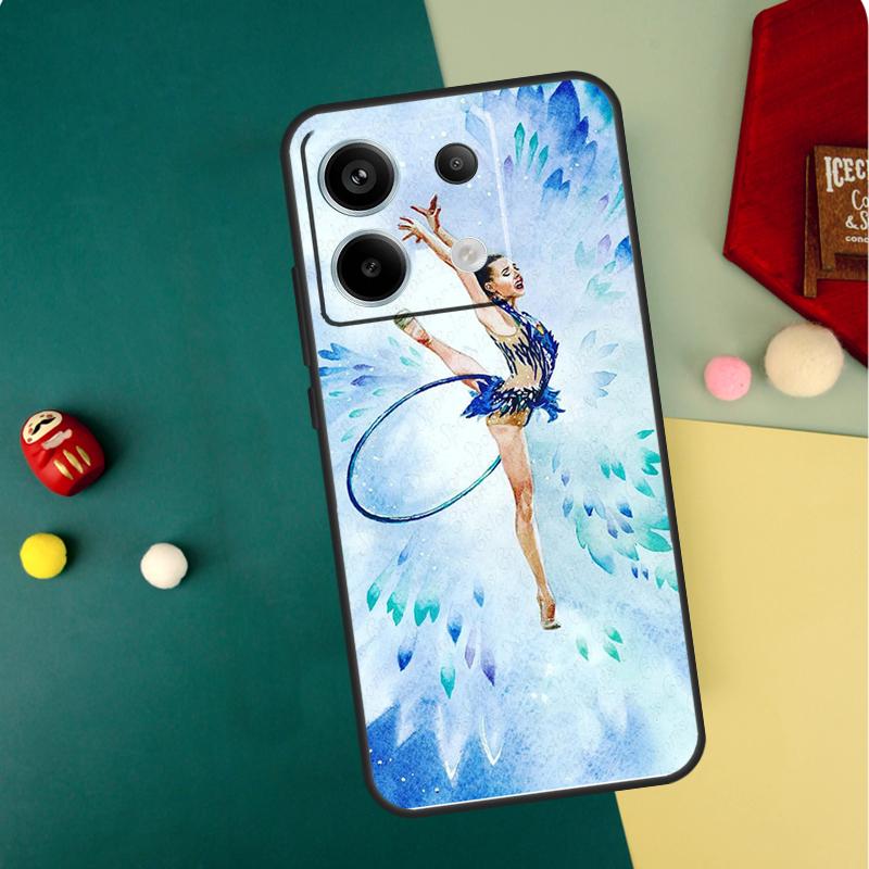Gymnastics Oil Painting Case For Xiaomi Redmi Note 14 13 12 11 15 Pro Plus Redmi 15 13 10 10C 12C 13C 14C 15C Funda