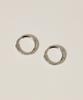 Novice Tokyo Cz Hinged Hoop Pierce Surgical Cz Hinged Hoop Pierce [Stainless] / Silver