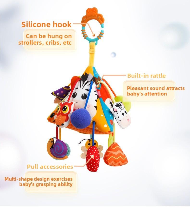 Autobett Spielzeug aus Plüsch für die Entwicklung und das sensorische Spiel von Säuglingen 0-3 Jahre