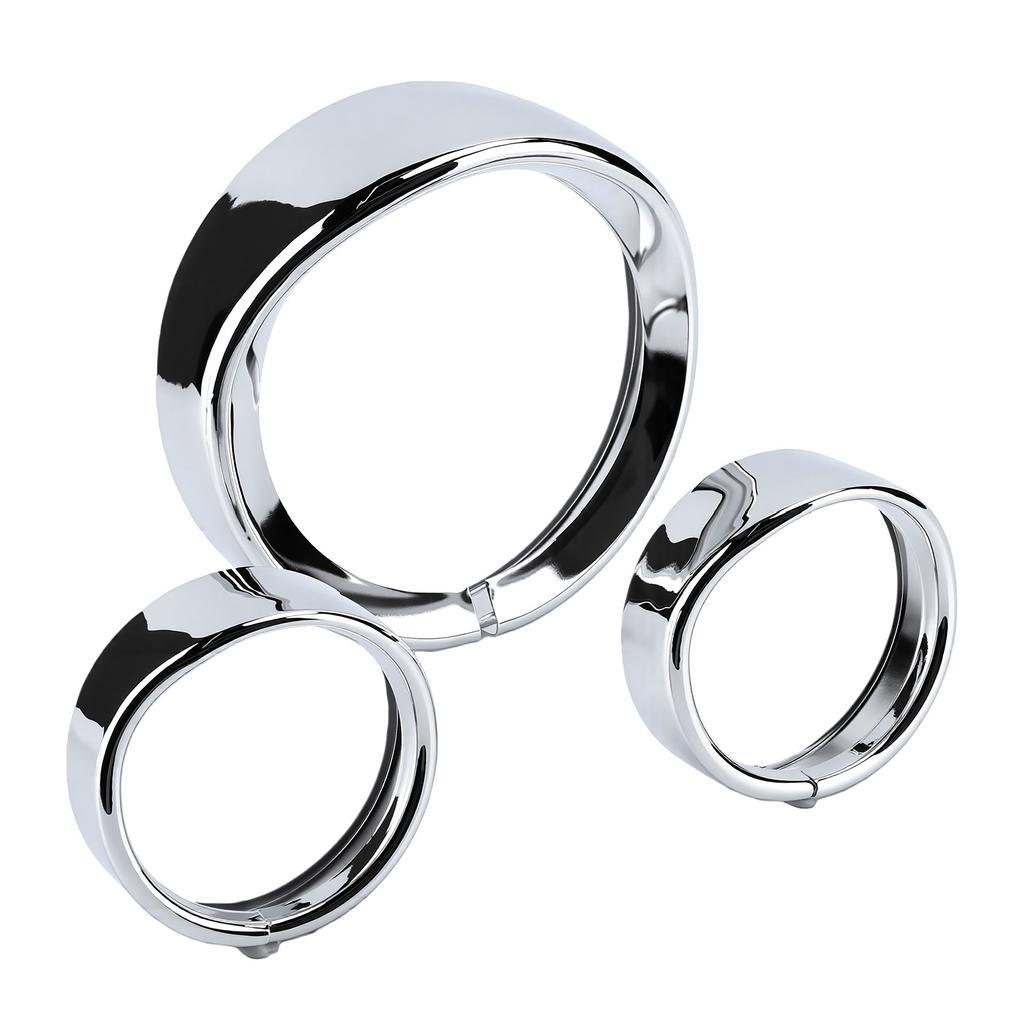 Motorcycle Headlight Trim Rings Replacement for CVO Limited FLHTKSE FLHTCUSE5 7 Inch Headlight Visor Rings and 4.5 Inch
