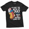 4th of July Funny Wiener T-shirt Partying Grilling Fourth Humor Gift Shirt