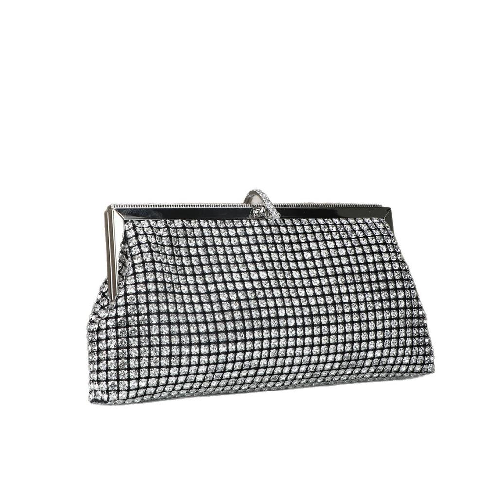 2026 Dinner bag handmade rhinestone button evening bag clutch bag banquet bag diamond dinner bag