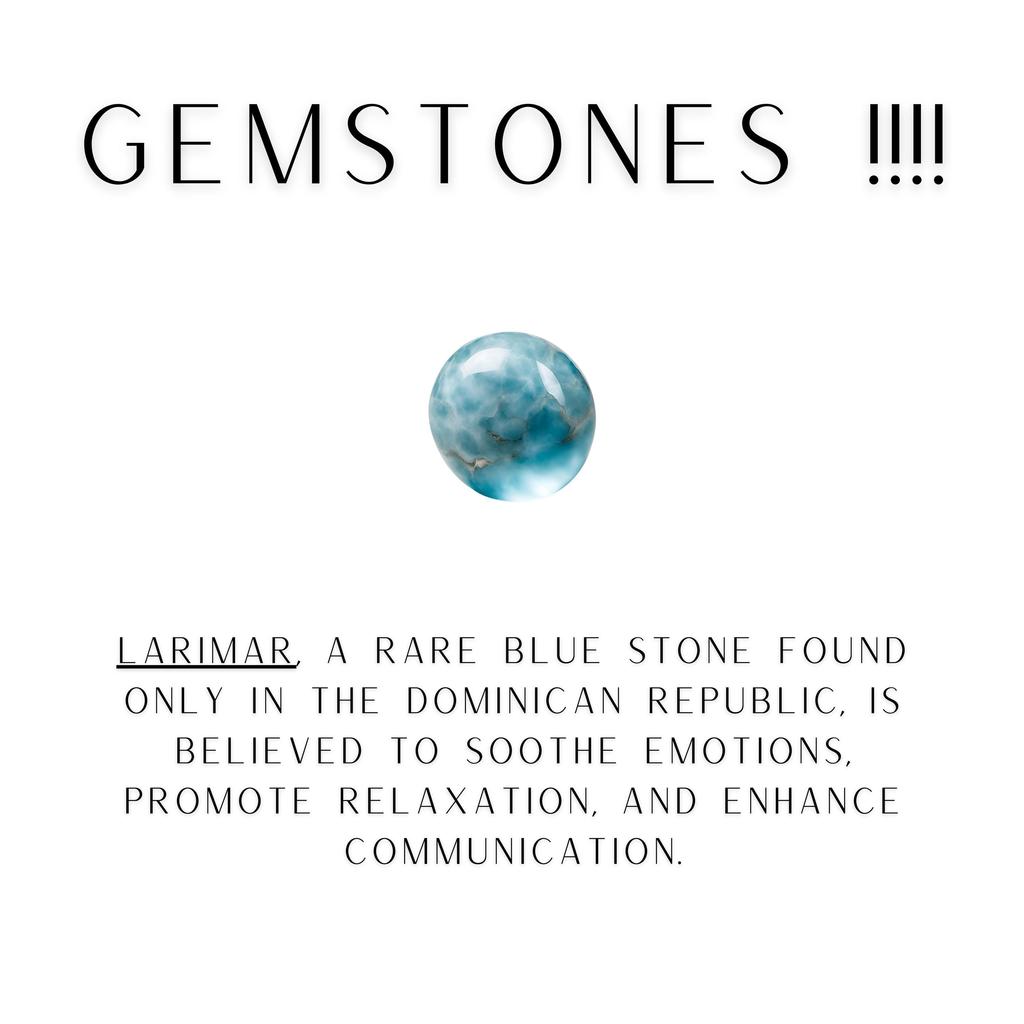 Larimar & Blue Topaz Ring: 925 Sterling Silver Gemstone Jewelry