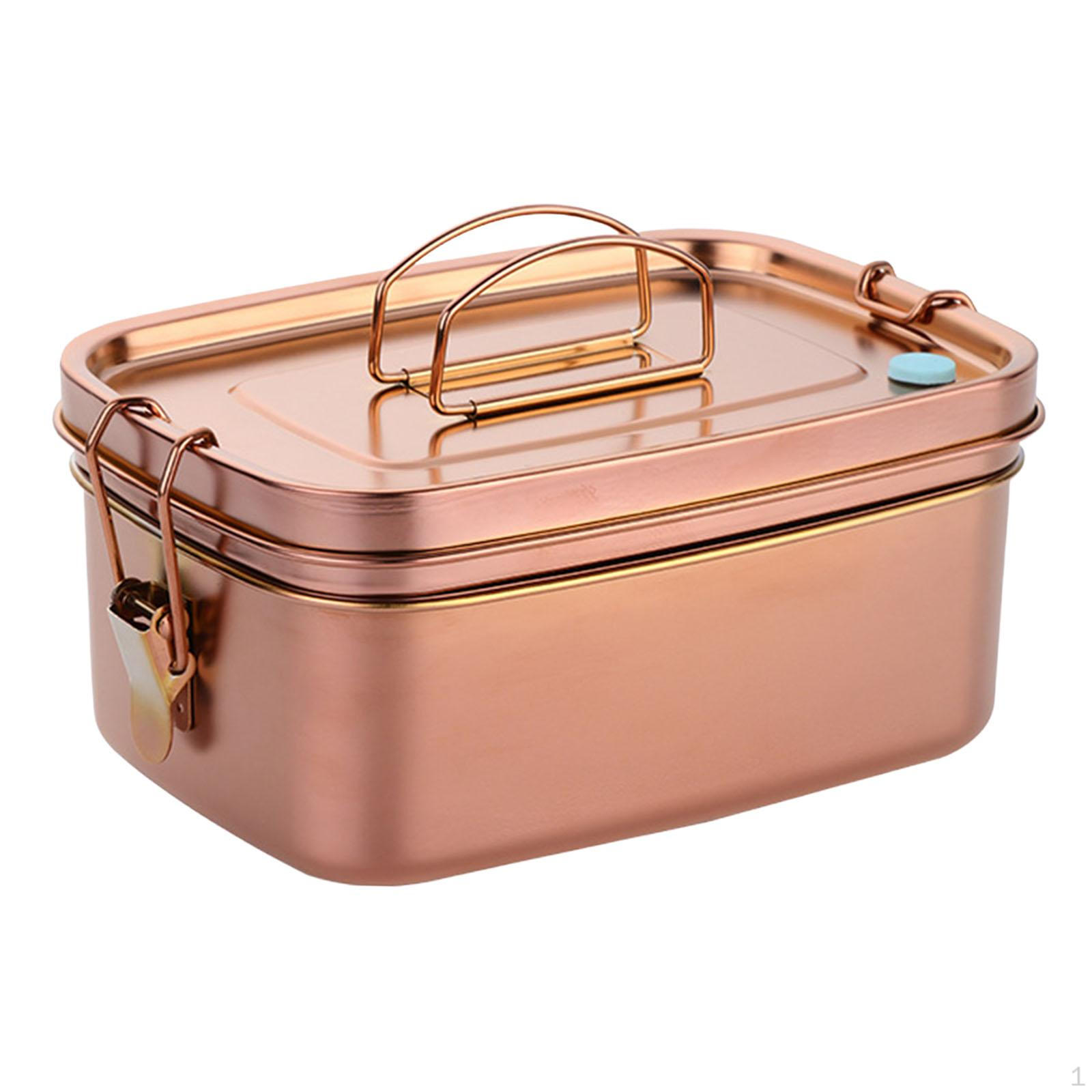 Lunch Box Meal Prep Containers with Airtight Valve and Handle for Home New 15L Rose Gold 2090₽