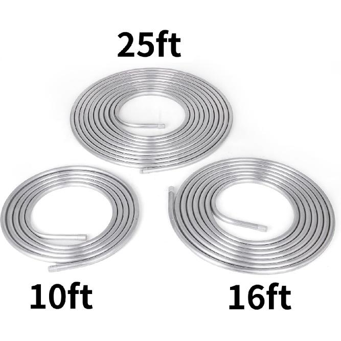 3/8" OD Aluminum Hard Fuel Line 10 Feet Hardline Tube Thickness Is 0.039"