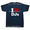 Never Underestimate An Old Man Loves DJ Turntable T Shirt Streetwear Music Techno Club Headphone Birthday Short Sleeve T-shirts