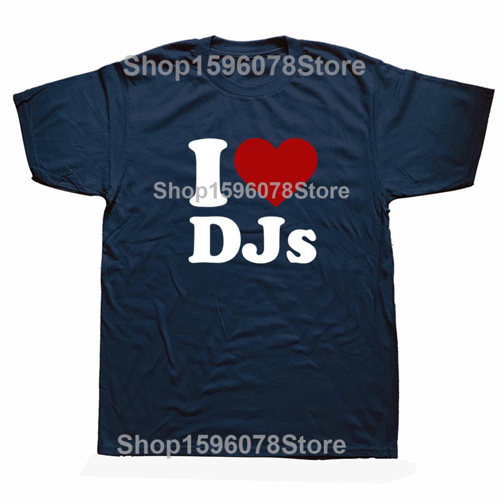 Never Underestimate An Old Man Loves DJ Turntable T Shirt Streetwear Music Techno Club Headphone Birthday Short Sleeve T-shirts