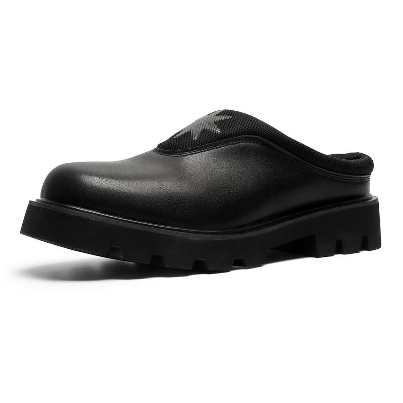 

Черные туфли Дерби, нишевый дизайн, мужская обувь, повседневная кожаная обувь, сумка, дрэг-платформа, повседневная одежда, полудраг 15962-J 44 чёрный