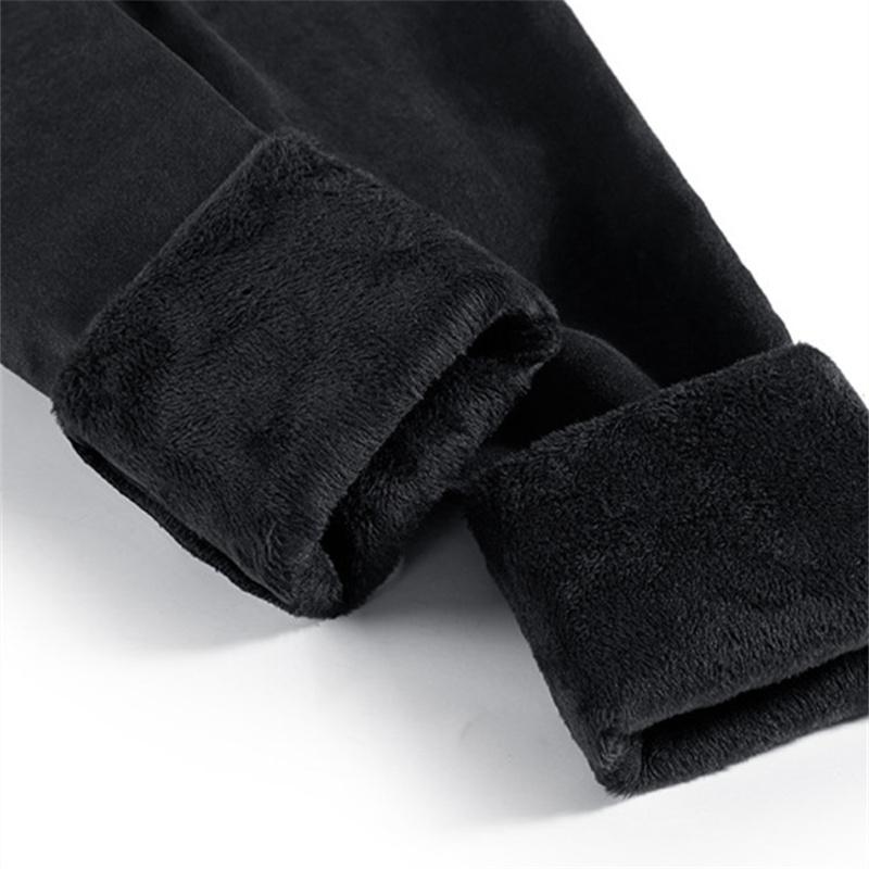 New Autumn Winter Women's Leisure Plus Velvet Thickened Skinny Jeans High Waist Thin Tight Elastic Warm Pencil Straight Pant