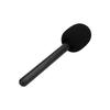 Microphone Holder Handheld Adapter Lavalier Mic Handle with Flag Station Windproof Foam for Video Recording Interview Podcast Reporting