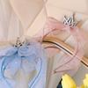 Lovely Shining  Bow Children Head Hoop Mesh Yarn Bow Headband Crown