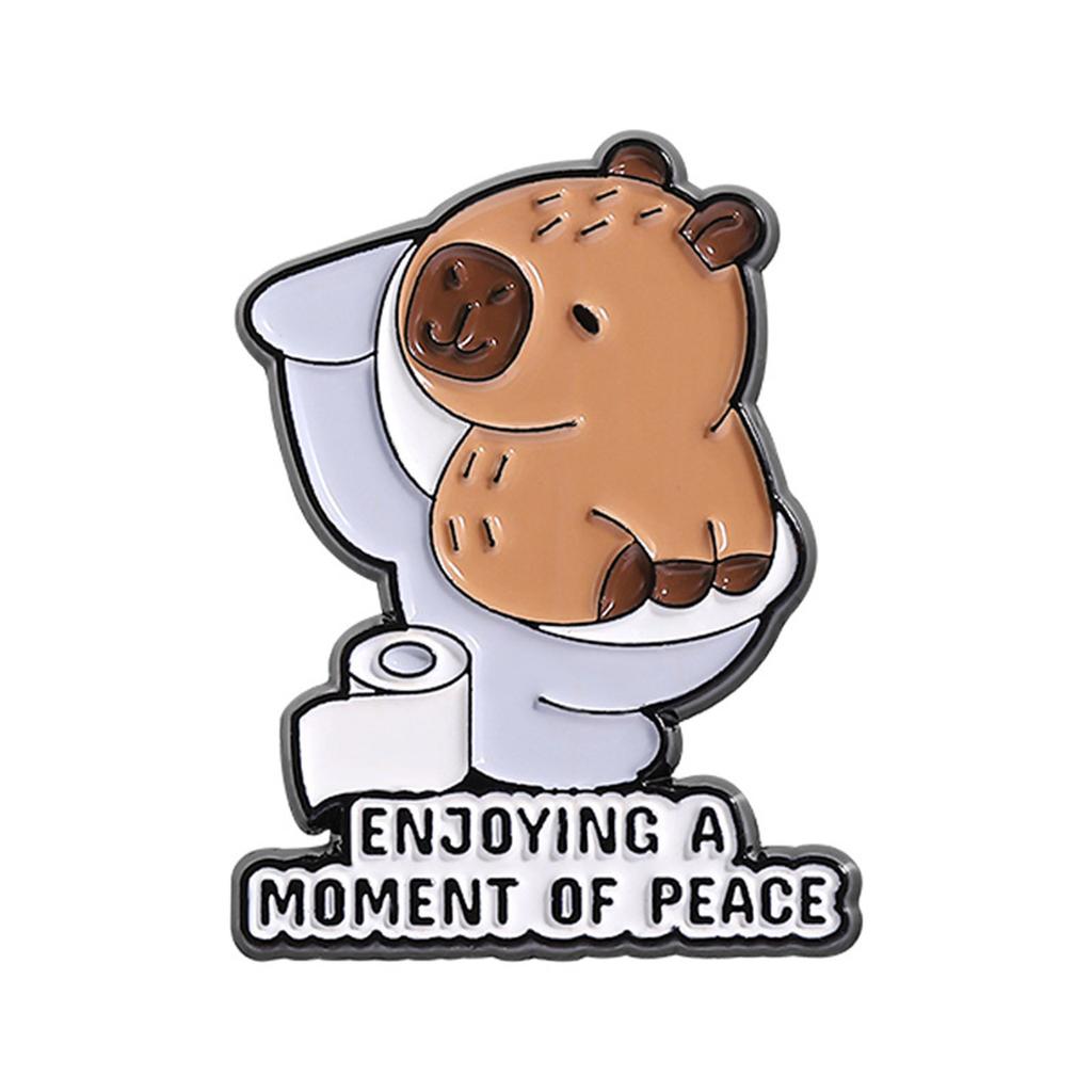 Lindos Pines Broches de Carpincho para Mochilas Ropa Accesorios DIY Regalos Kawaii Pines de Solapa Unisex con Temática Animal