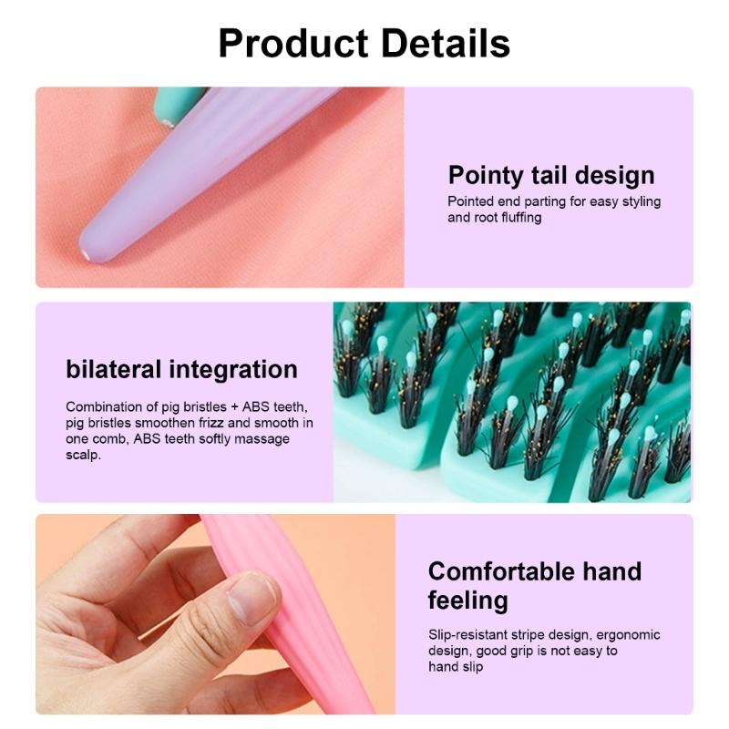 Quick and Convenient Hair Styling Tool Detangling Brushes Detangle Smooth Hair Comb Perfect for All Hair Textures