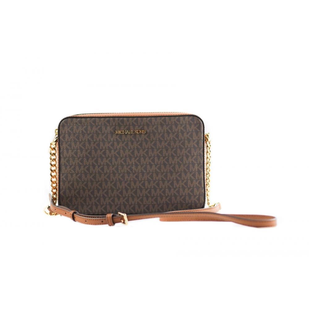 

Michael Kors Jet Set Large East West Saffiano Leather Crossbody Bag Handbag [ Women s Signature]