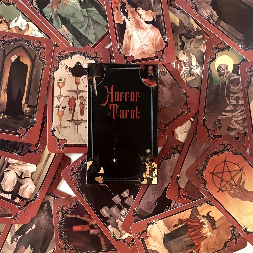 Horror Tarot Cards English  Fun Deck Table Divination Fate Board Games, Gaming Gift