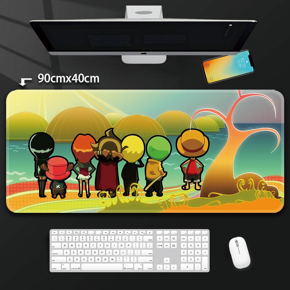 Boys ONE PIECE Leather Mouse Pad Oversized Boys Animation E-sports Game Keyboard Pad Luffy Computer Desk Pad Office Mouse Pad