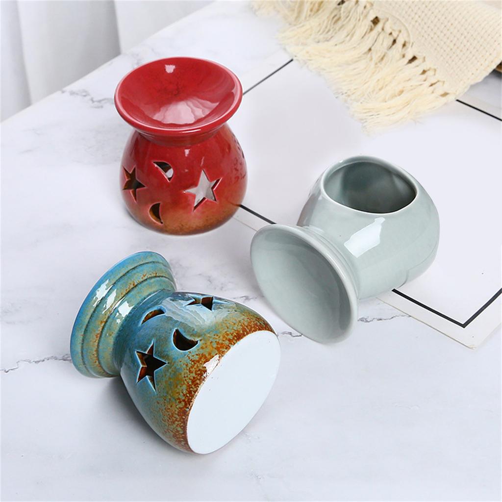 Elegant Starry Night Design Ceramic Incense Holder Essential Oil Burner Enhances Tranquil Atmosphere For Yoga Relaxation