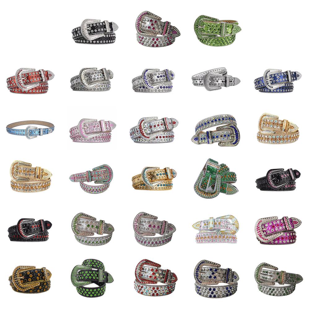 Cool Gothic Waist Chain Casual Belt Studded Waist Ceinture Glittered Belt Studded Blingbling Easy Belt