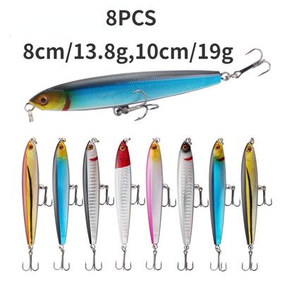 8ks Long Throw Road Bait 14g 18g Ponořená tvrdá návnada Falešná návnada
