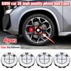 7Pcs Car Front Hood Emblem Wheel Hub Caps All White Logo For BMW M Logo G30 G31 G38 G11 G12 G20 G28 F10 F48 F49 G01 F20 F21 F22