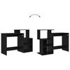 Desk Black Oak Effect 120.5 x 44 x 88.5 cm