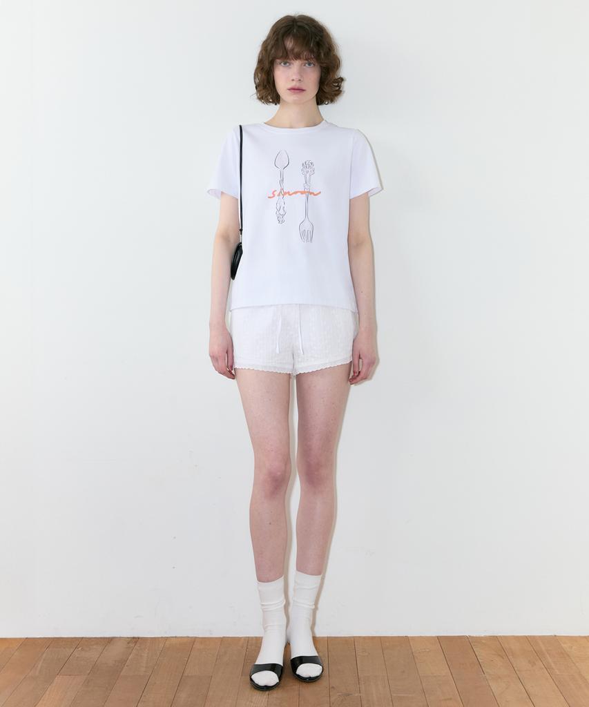 SINOON Spoon & Fork T-Shirt (White)