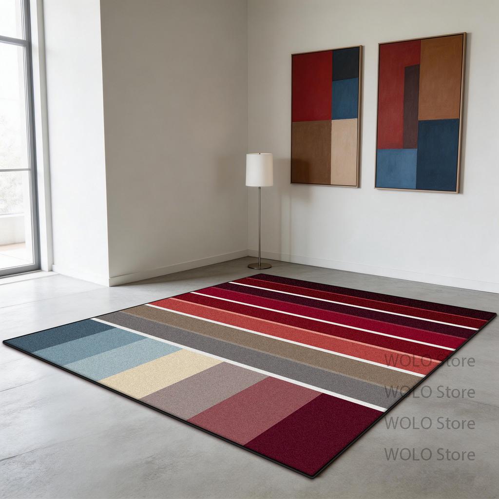 Geometric Modern Carpet Bedroom Decoration Sofa Side Rugs Living Room Easy Cleaning Antiskid Customizable Study Floor Mat Lounge