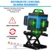 16/12/8 Line 360° 4D Horizontal Vertical Cross Spirit Level Measure Tool Kit Green Light Laser Level