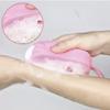Doppelseitige Silikon-Badebürste mit Seifenspeicher Schwamm Massage Kopfhautschrubber Hautreinigung Peeling
