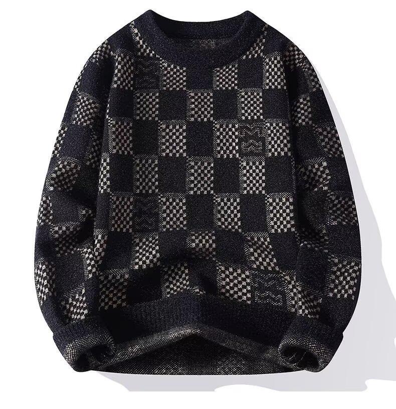 Men's Trendy Slim Fit Round Neck Sweater - New 2025 Autumn/Winter Collection