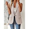 Blazer Women's Spring and Summer Loose Temperament Commuter Sleeveless Suit Vest