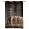 Cask Wine Glass Beer Stone Brick Retro Window Curtains Home Decor Living Room Curtains Kid's Room Cortinas For Kitchen Bedroom
