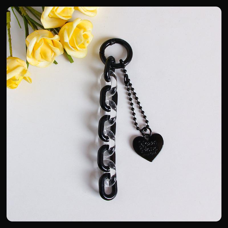 Sweet Cartoon Cute Heart Shaped Keychain Pendant Creative Chain Key Ring  Bag Hanging Decoration Accessories Gifts
