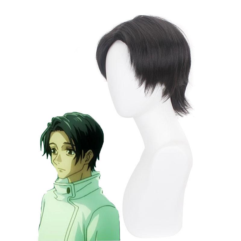 Jujutsu Kaisen Yuta Okkotsu Cosplay Wig, Black Side-Parted High-Temperature Fiber Hairpiece