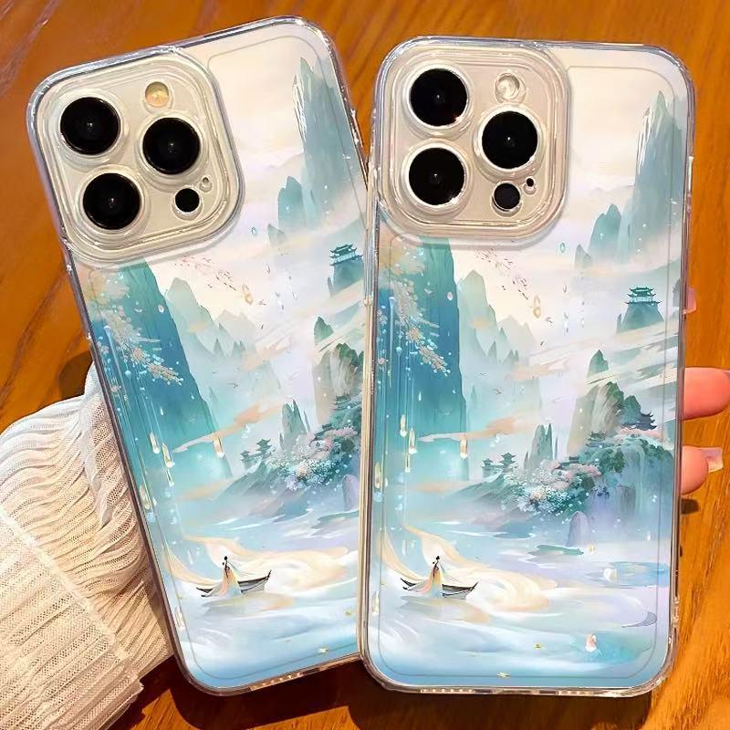 

Blue Ink Space Shell Case for iPhone 17, 16 Pro Max, 15, and 13 - Drop-Proof, Sleek Design. iPhone 15 Pro Max