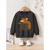 Spring/Autumn Cartoon Print Round Neck Sweatshirt Sportswear
