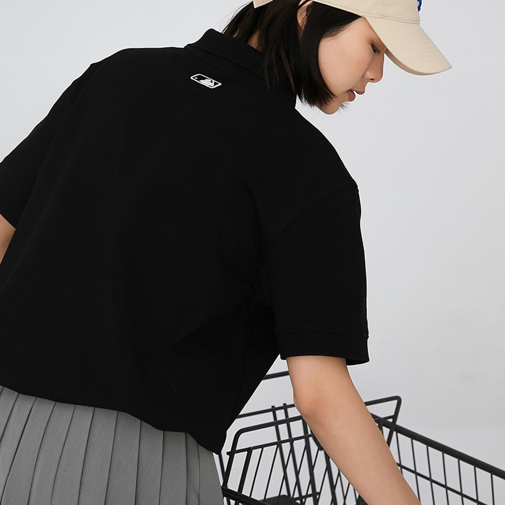 New MLB FW22 Polo Shirt Unisex Black 3APQH0133-43BKS