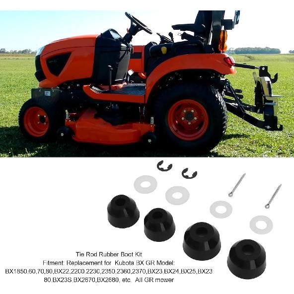 Tie Rod Boot Kit for Kubota BX GR Replacement Tie Rod Rubber Boot Kit