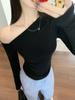 Women's Unique One-Shoulder Slanted Top - Long Sleeve Slim Fit Shirt for Spring/Autumn 2025