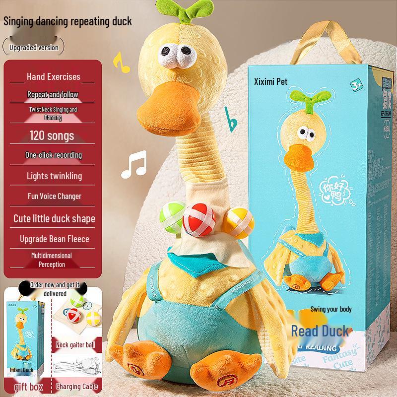 Talking Plush Duck Baby Toy - Mimicry Doll for Infants & Toddlers, Soothing Birthday Gift