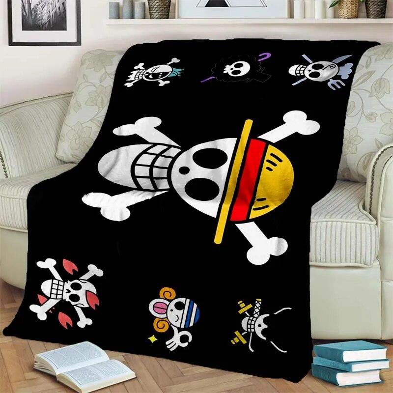 Japanese Anime One P-Piece Lightweight Flannel Blanket,Multi-purpose Holiday Gift Blanket Warm And Soft Blankets All Seasons