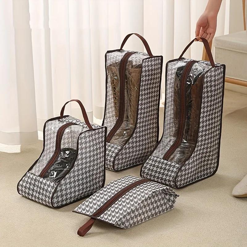 Boot Dustproof Bags with Handles, Easily Organize Multiple Pairs, Essential for Home Closet, Fit All Boot Styles