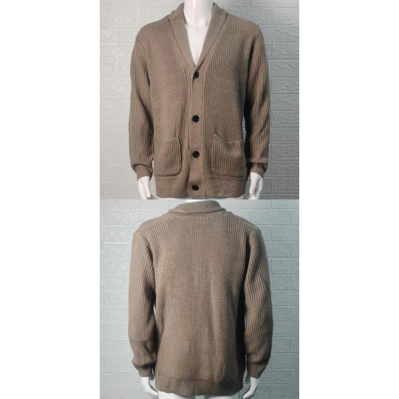 Fashionable Oversized Men's Clothing with Collared Long-sleeved Sweaters