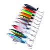 10Pcs Propeller Baits Topwater Fishing Lures Artificial Baits Hard Crankbait Rotating Tail for Saltwater & Freshwaters