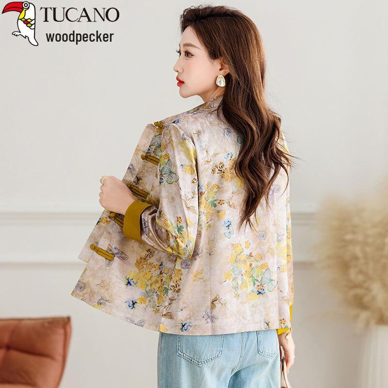 Woodpecker Women's New Chinese Style Stand-Collar Jacket